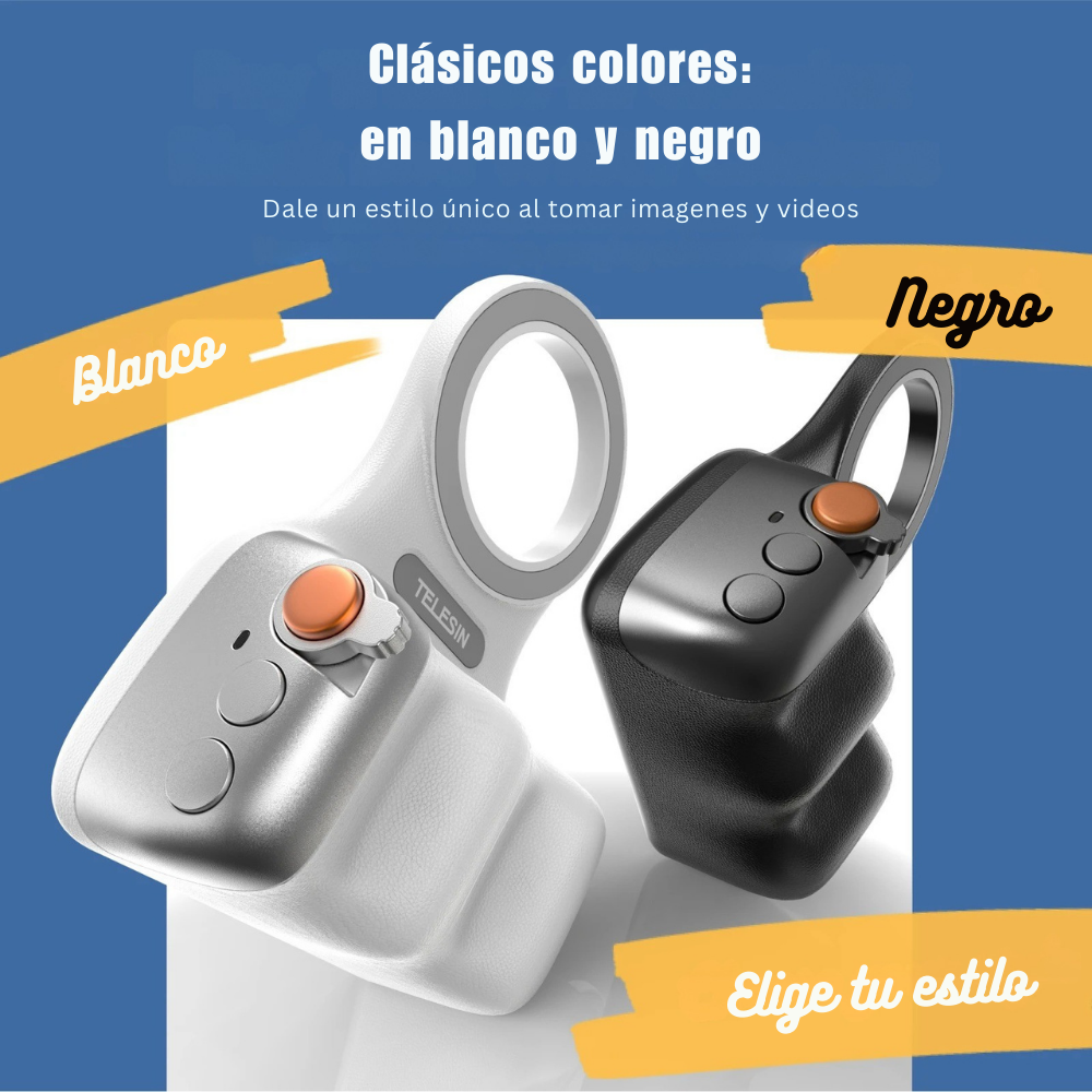 Grip Magnético MagSafe para Smartphone con Disparador Negro-4