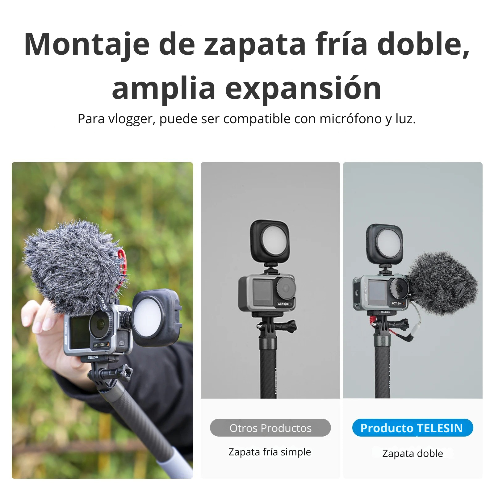Marco Aluminio Protector para DJI Osmo Action 3 4 5 -Telesin-6