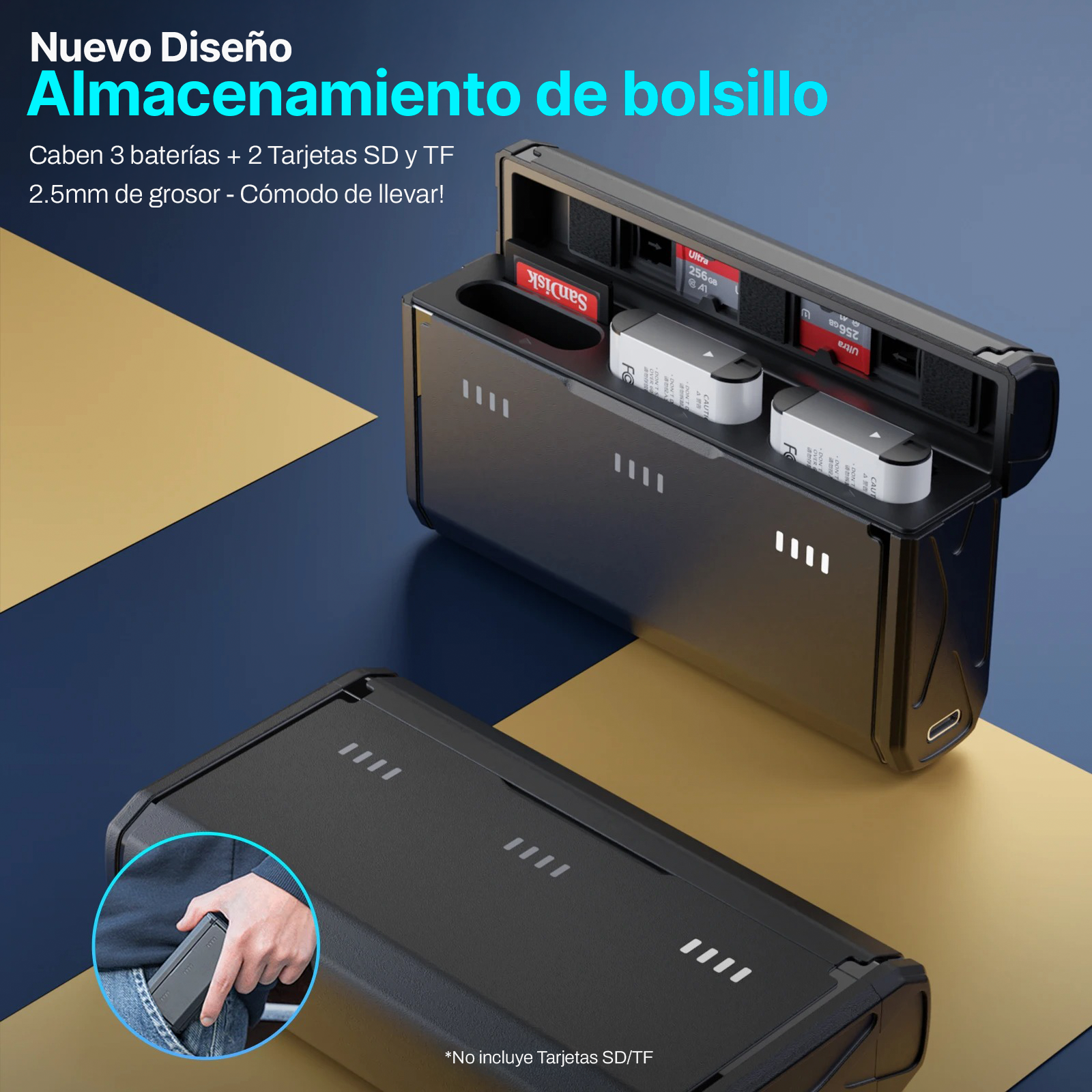 Cargador + 2 baterías NP-BX1 para Camaras Sony - Telesin-7
