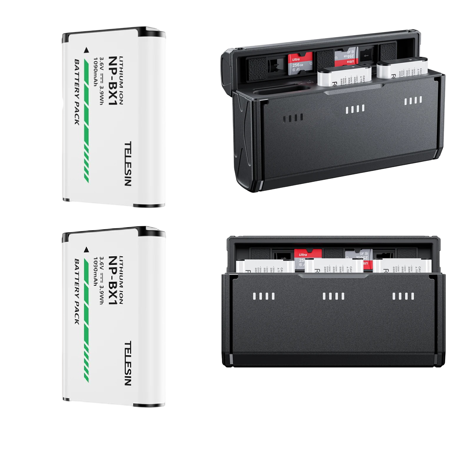 Cargador + 2 baterías NP-BX1 para Camaras Sony - Telesin-0