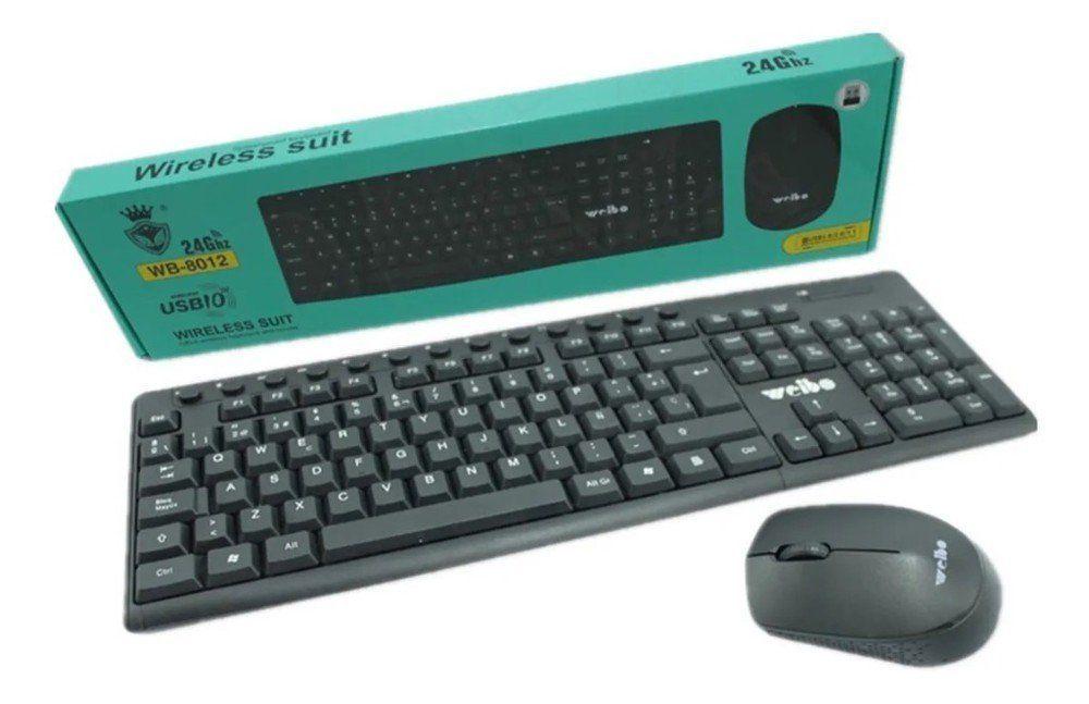 Set Teclado + Mouse Ejecutivo Inalambrico Weibo WB-8012-2
