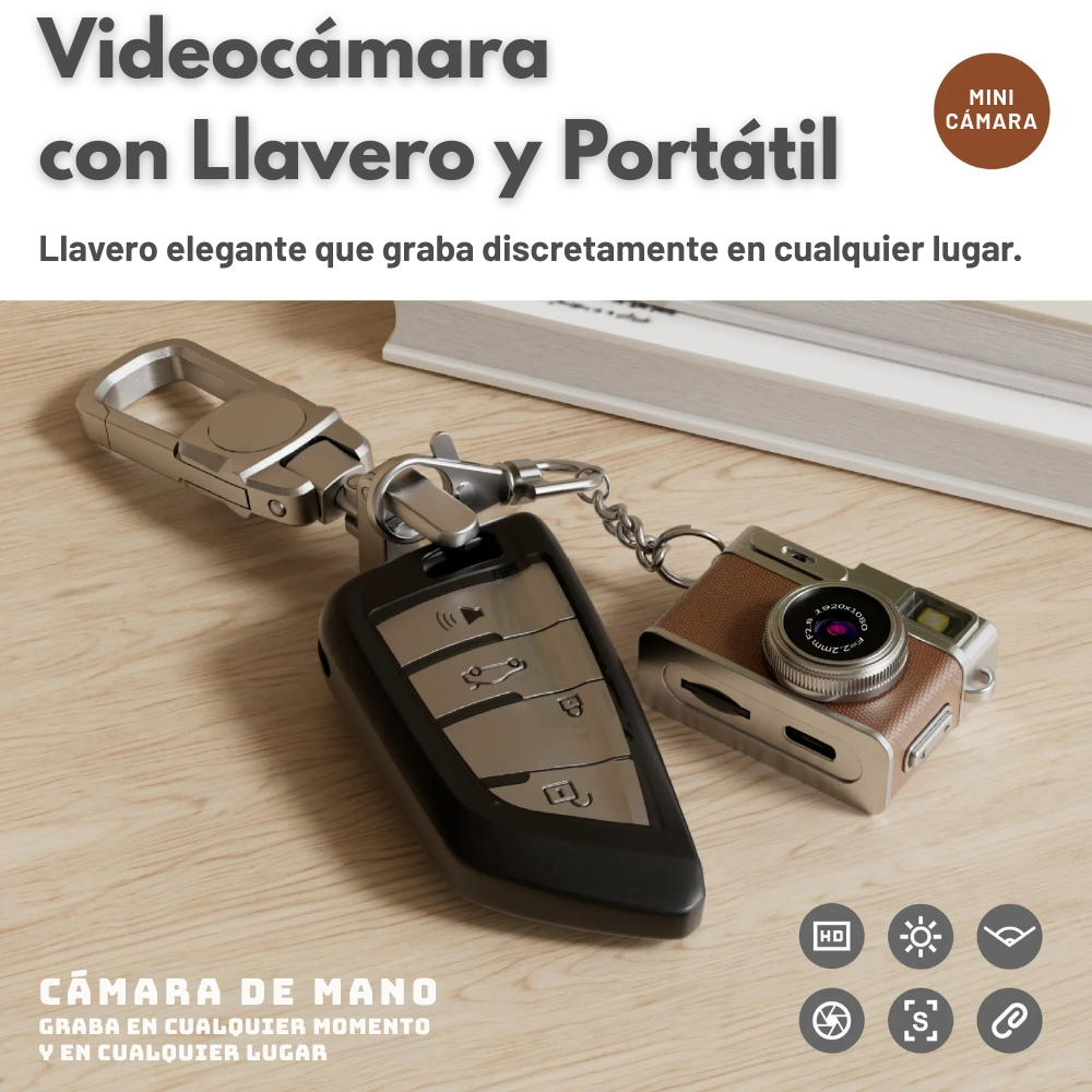 Mini Cámara Café Portátil 1080p Pantalla LCD + MicroSD 32GB-3