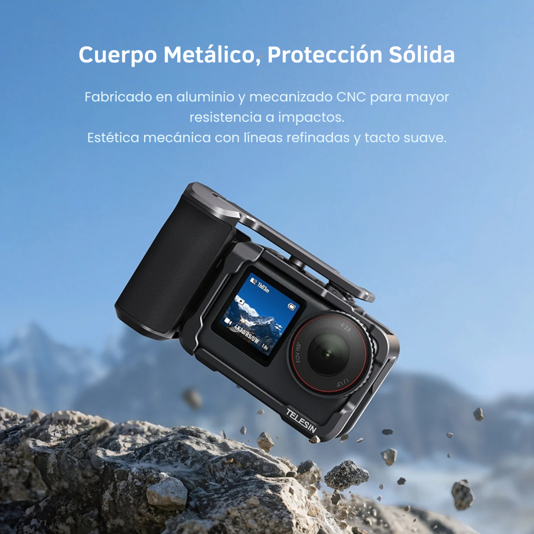 Kit Grip + Jaula Aluminio Empuñadura para DJI Osmo Action 6-3