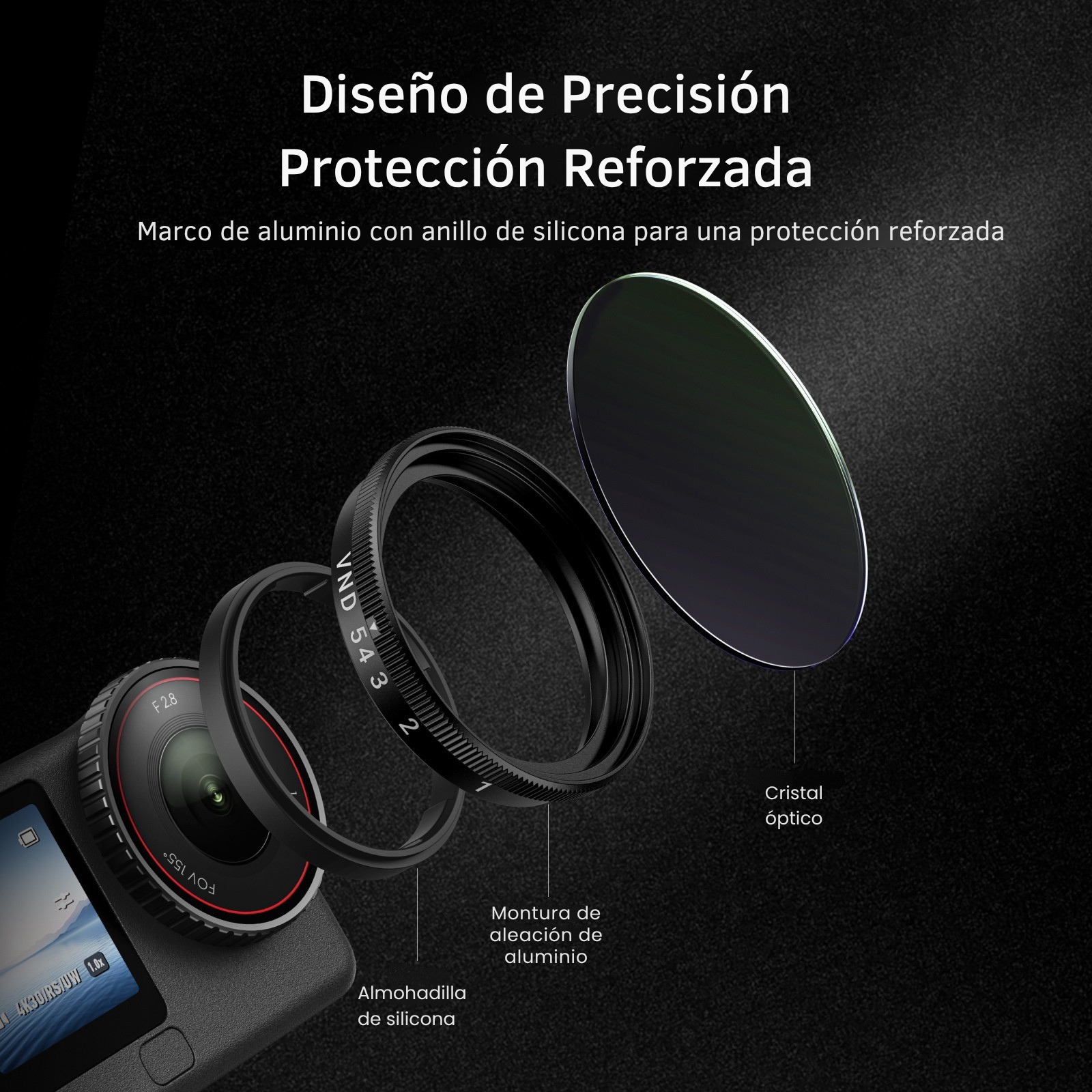 Kit de Filtros CPL + ND8 ND16 ND32 para DJI Osmo Action 6-3