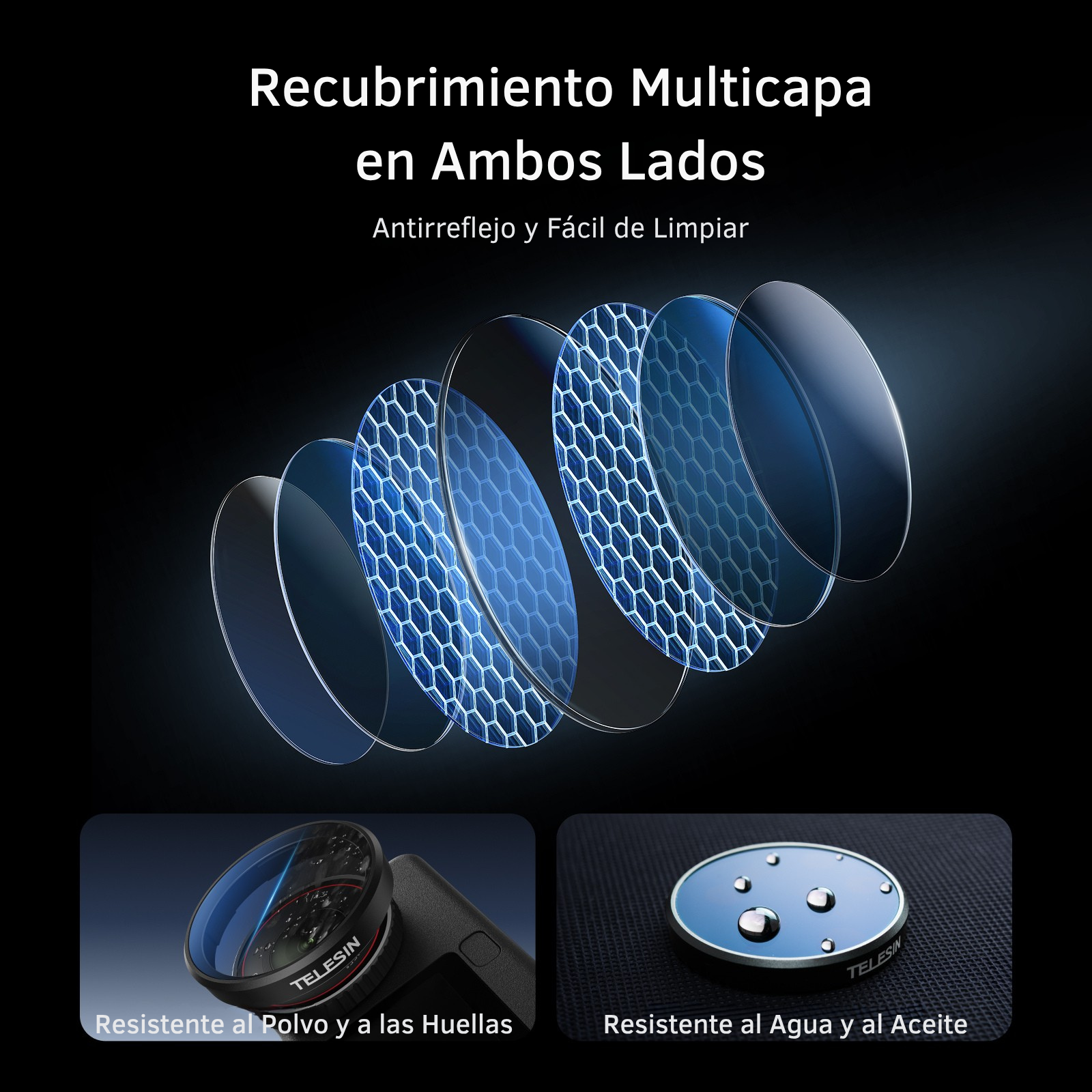 Kit de Filtros CPL + ND8 ND16 ND32 para DJI Osmo Action 6-4