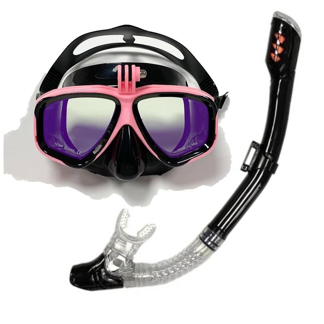 Snorkel con Tubo Rosado cámara deportiva Gopro u otras-0