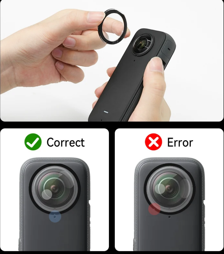 Cubiertas Protector Lentes para Cámara Insta360 X3 - Telesin-2
