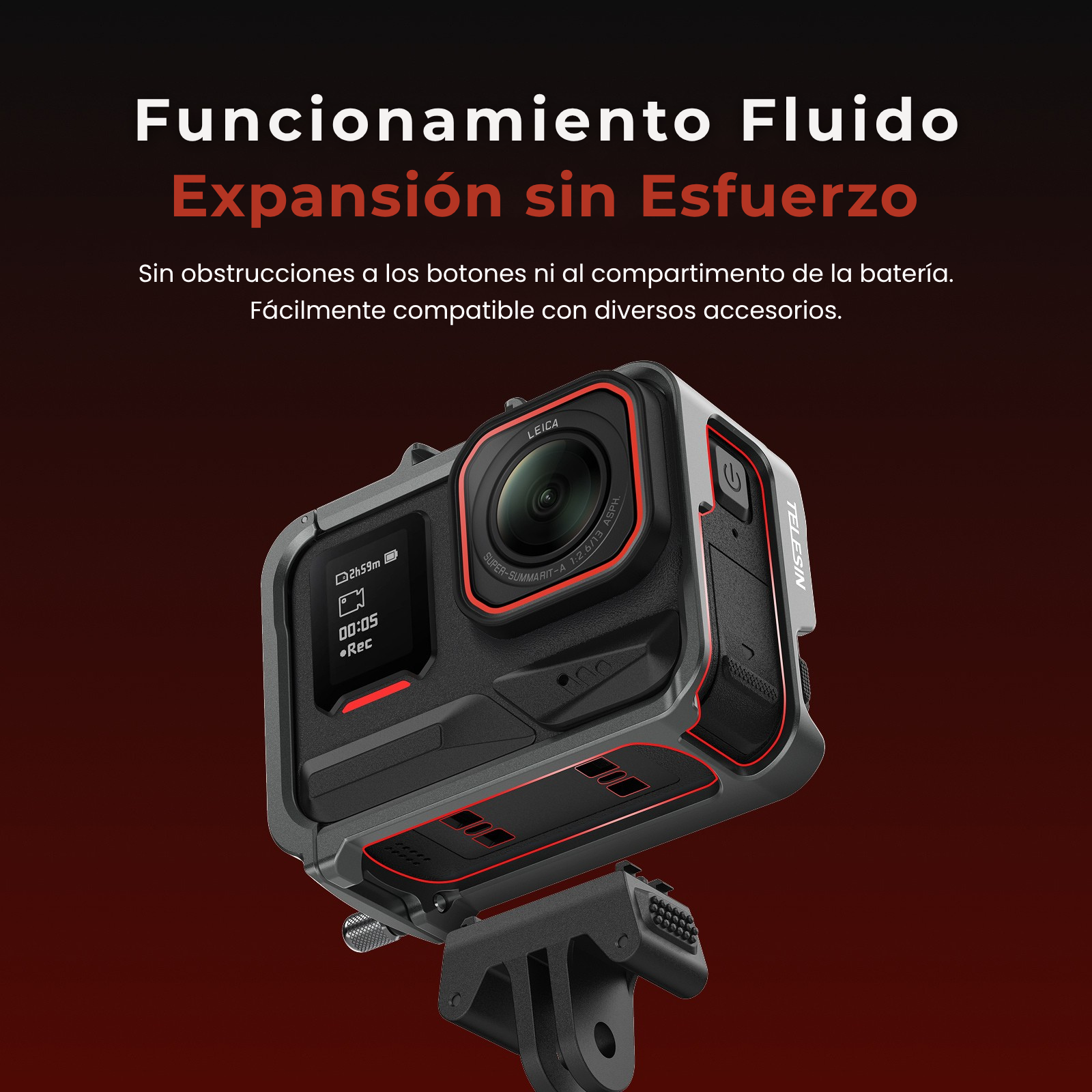 Jaula Aluminio Insta360 Ace - Ace pro - Ace Pro 2 Vertical-5