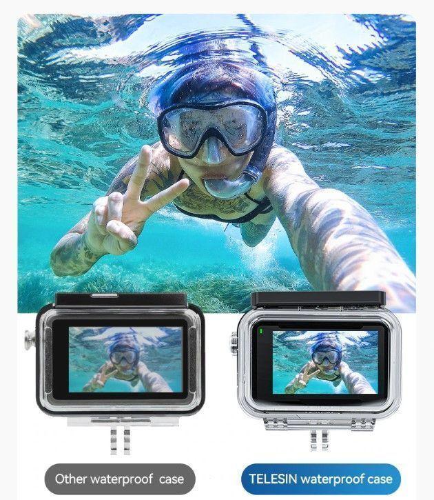 Carcasa Sumergible Compatible Para Dji Osmo Action 3 / 4 / 5 Pro Telesin-2