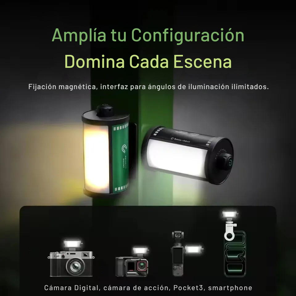 Luz LED MagFilm Cálida Fría Para Cámara y Smartphone Vlog-3