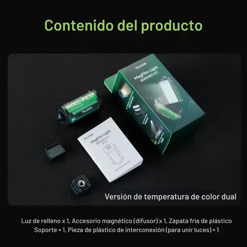 Luz LED MagFilm Cálida Fría Para Cámara y Smartphone Vlog-6