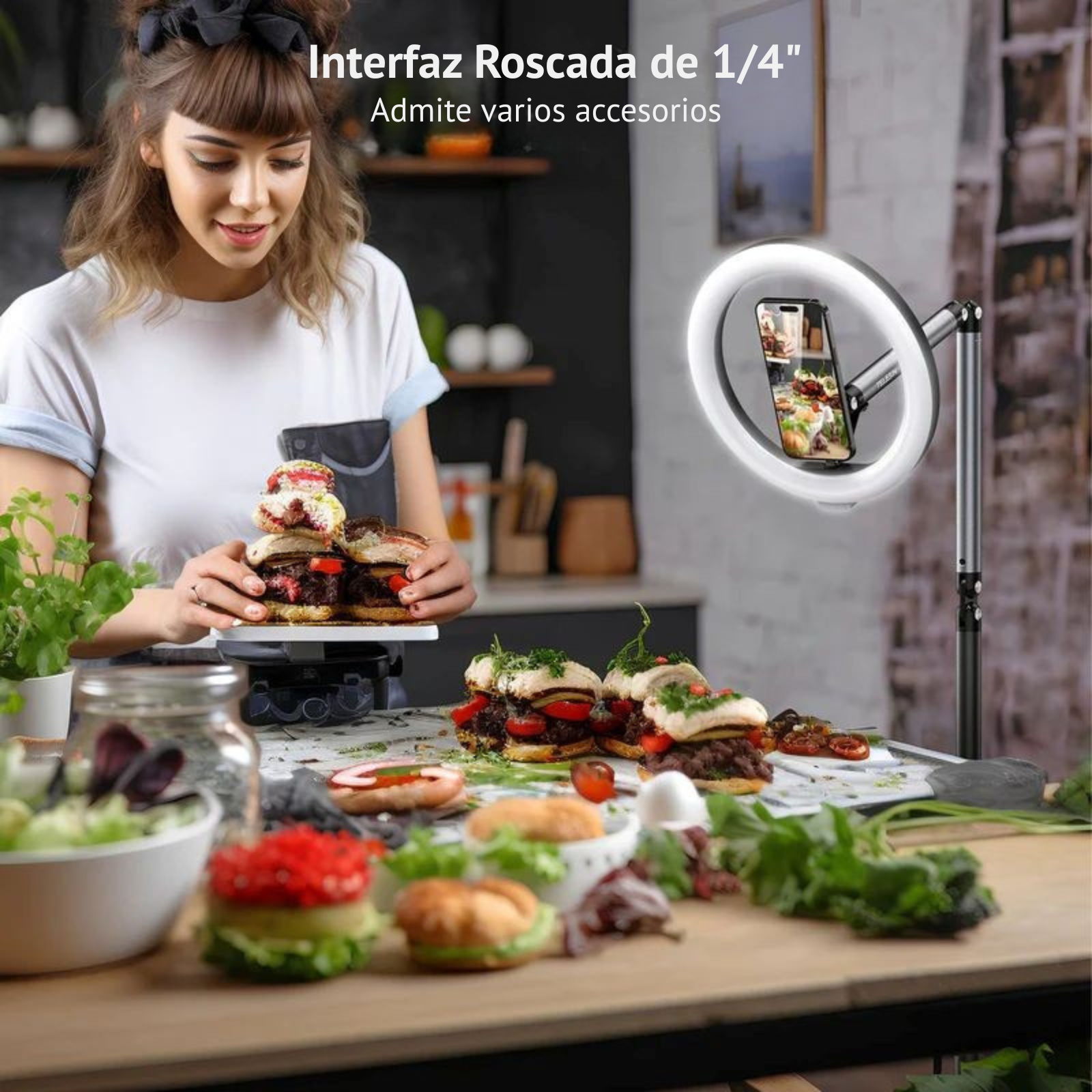 Soporte Piso Magnético Pro para Celular Streaming Contenido-5