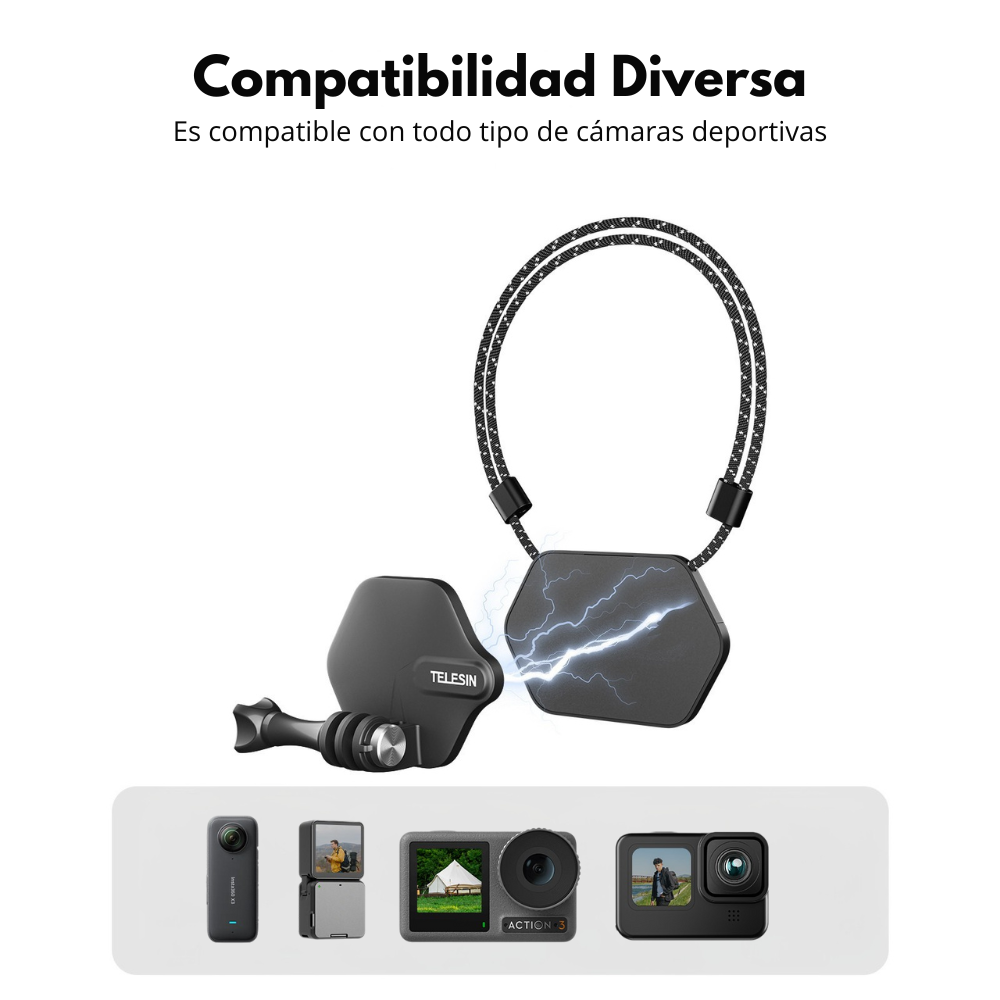 Soporte Mano libre de Cuello Magnético para Cámara Deportiva-5