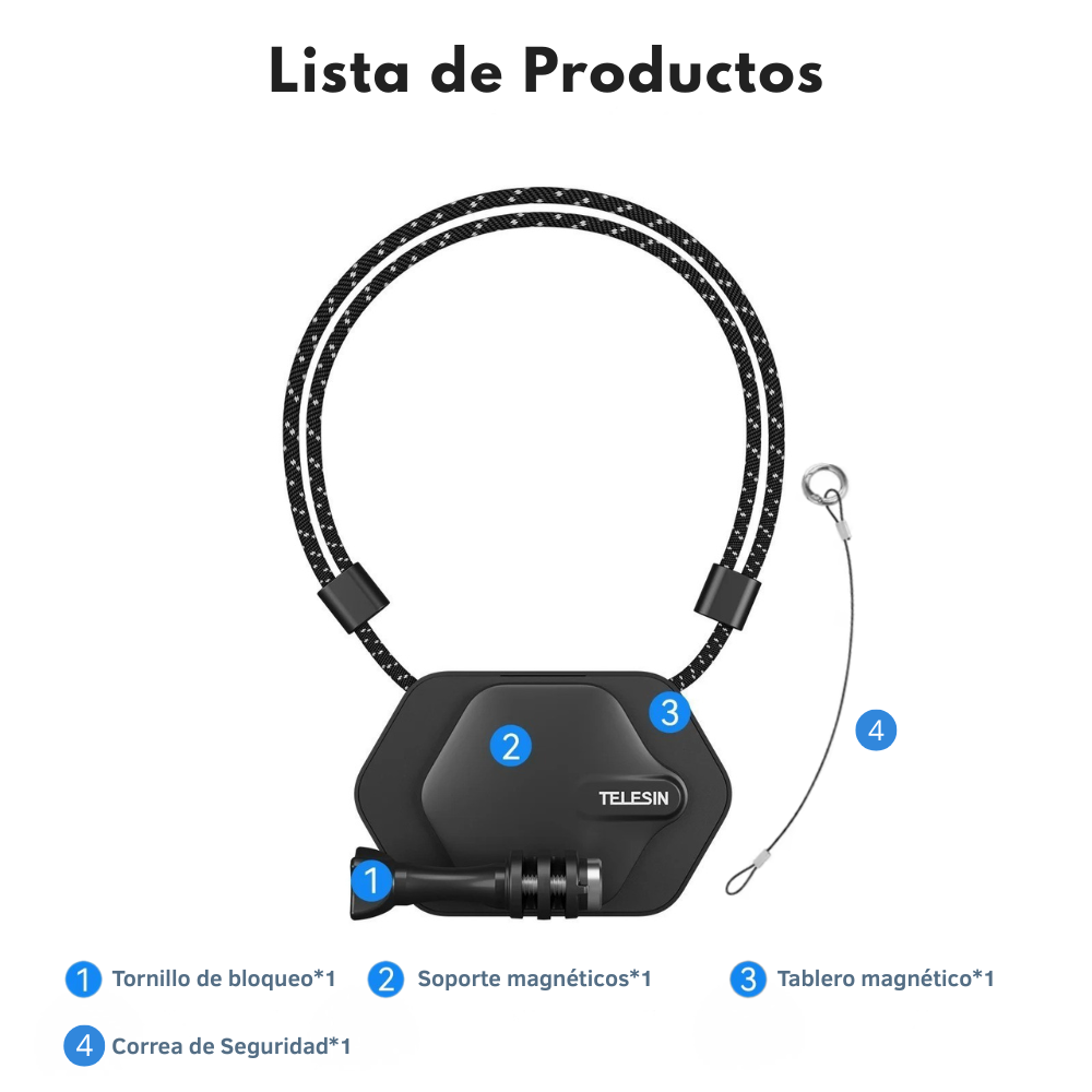 Soporte Mano libre de Cuello Magnético para Cámara Deportiva-7