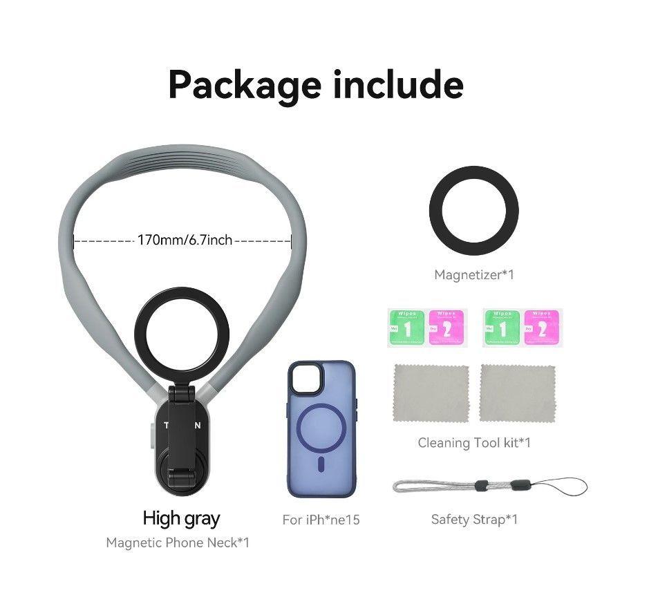Soporte Correa de Cuello Magnético para Smartphone - Telesin-5