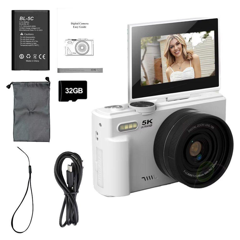 Cámara 5K Digital Fotografíca 75MP con Pantalla Giratoria-5