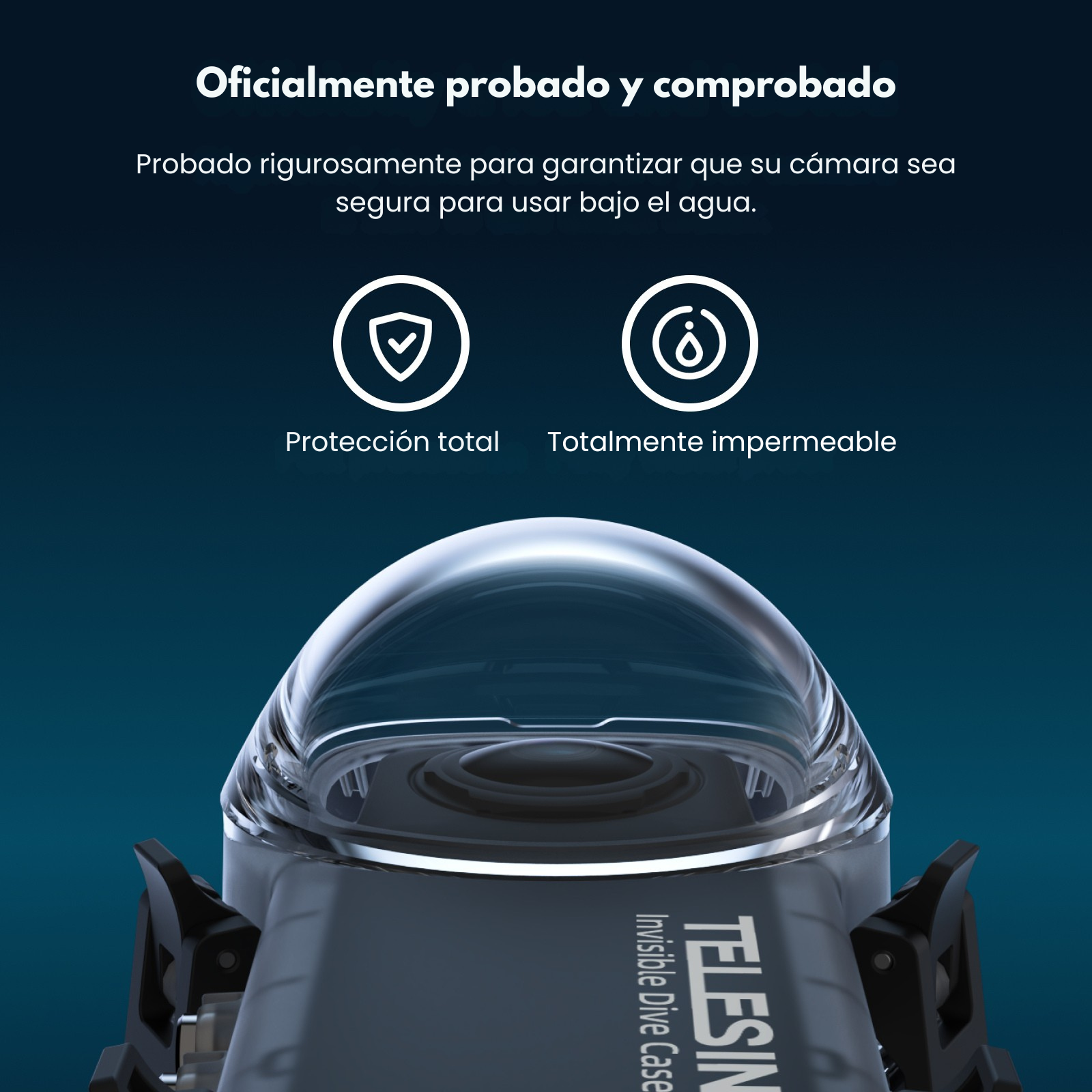 Carcasa Sumergible para Insta360 X4 50M Invisible - TELESIN-5