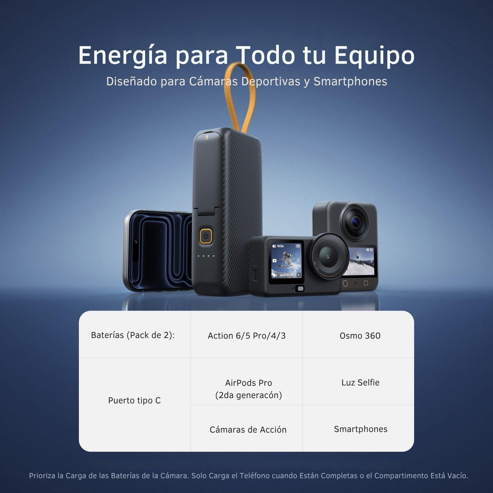 Power Bank Cargador DJI Osmo 360 6 5 4 3 10000mAh Telesin-4