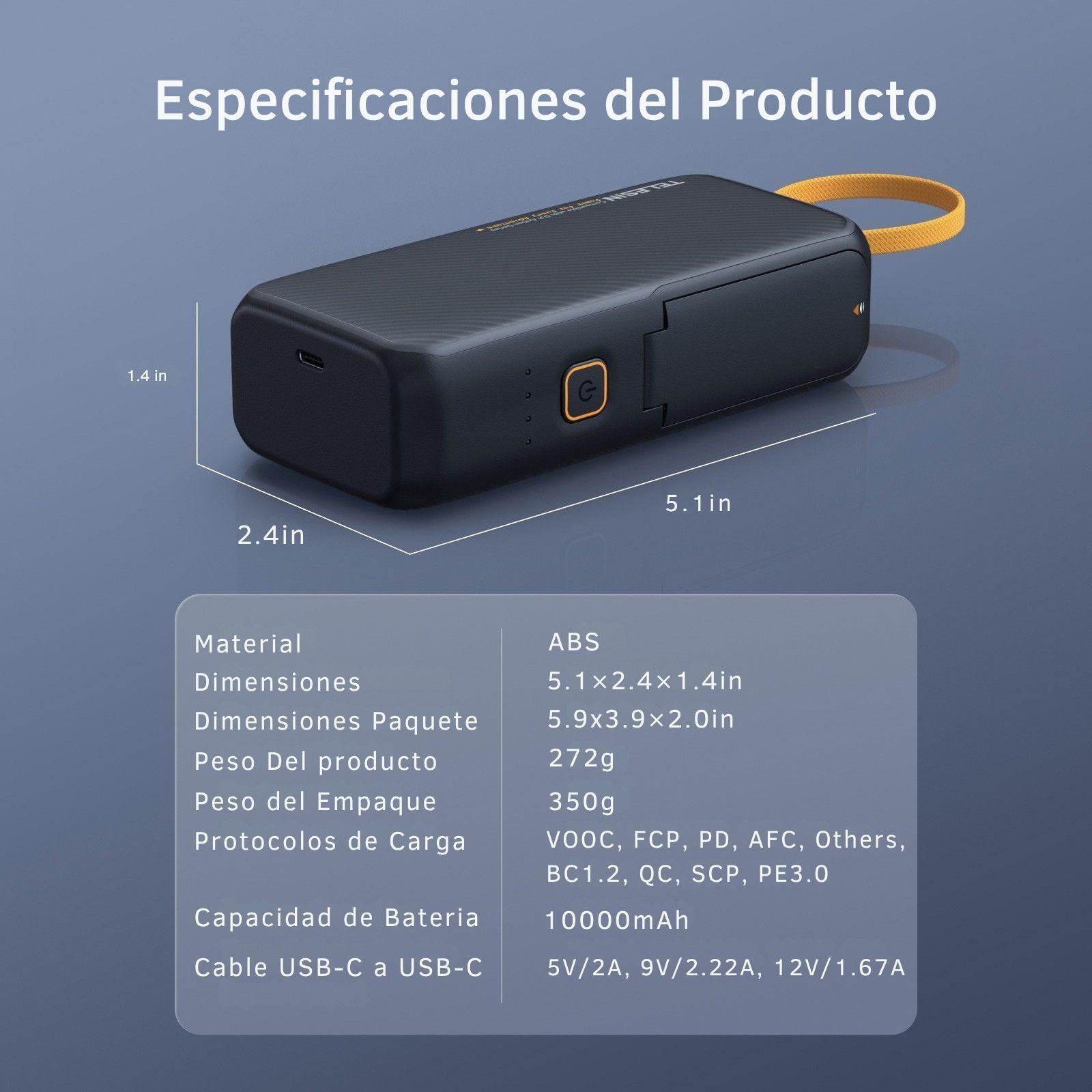 Power Bank Cargador DJI Osmo 360 6 5 4 3 10000mAh Telesin-8