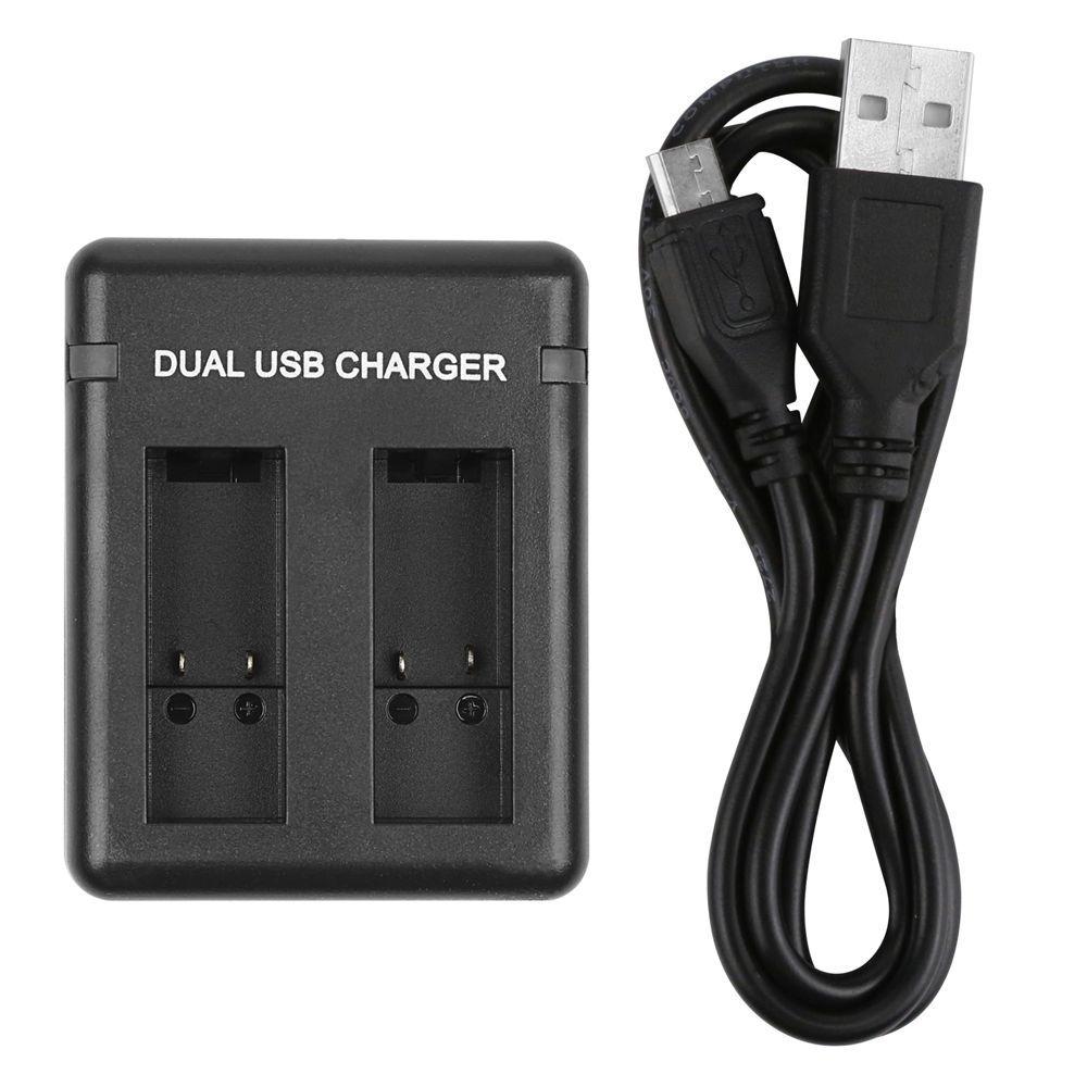 Cargador doble de baterías para Gopro hero 5 6 7 8 + Cable de Carga USB / Shoot-4