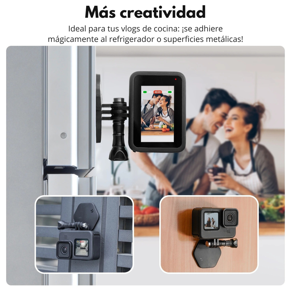 Soporte Mano libre de Cuello Magnético para Cámara Deportiva y Smartphone-4