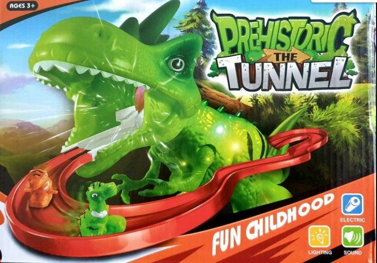 Túnel de deslizamiento de dinosaurios con sonido y luces-4