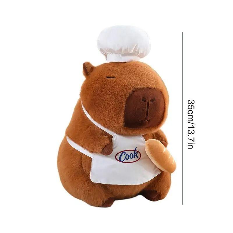 Capibara de Peluche Cocinero de 35Cm- Ternura y diversión en tu cocina-2
