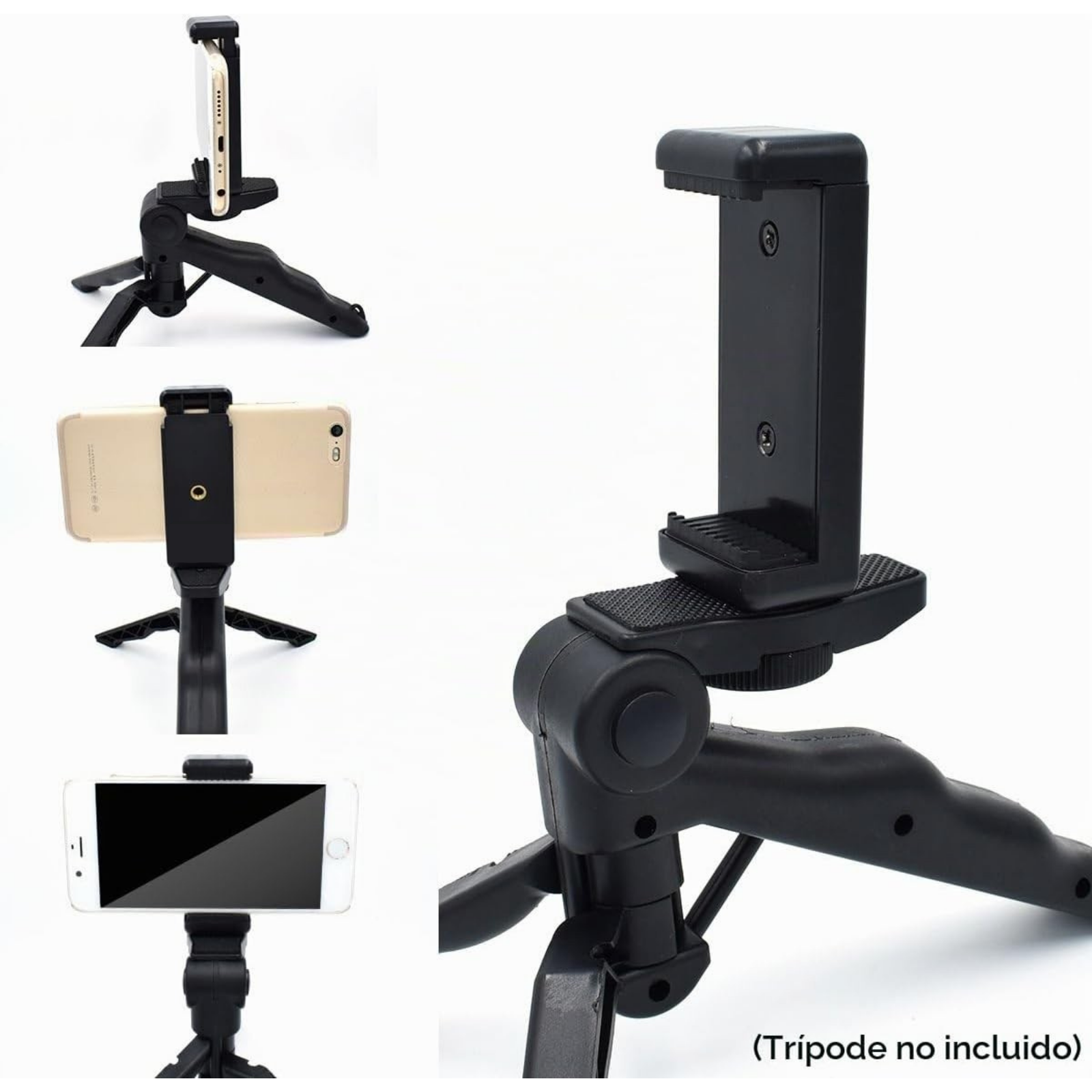 Soporte Clip Celular para Selfie Stick Tr pode Montura Gopro       -3