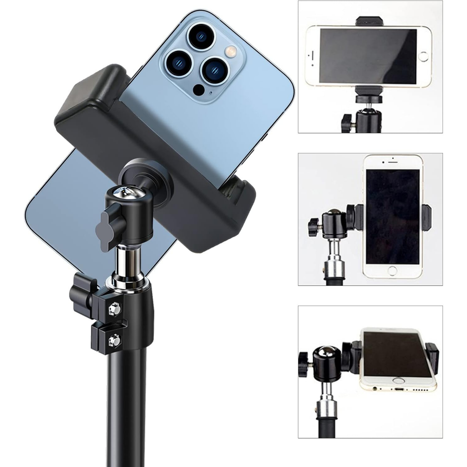 Soporte Clip Celular para Selfie Stick Tr pode Montura Gopro       -5