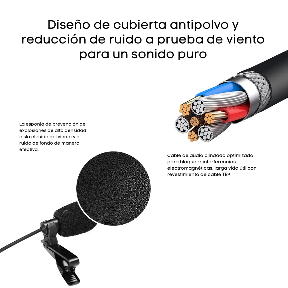 Micrófono Profesional Tipo-C para Cámaras Insta360 X2 X3-5