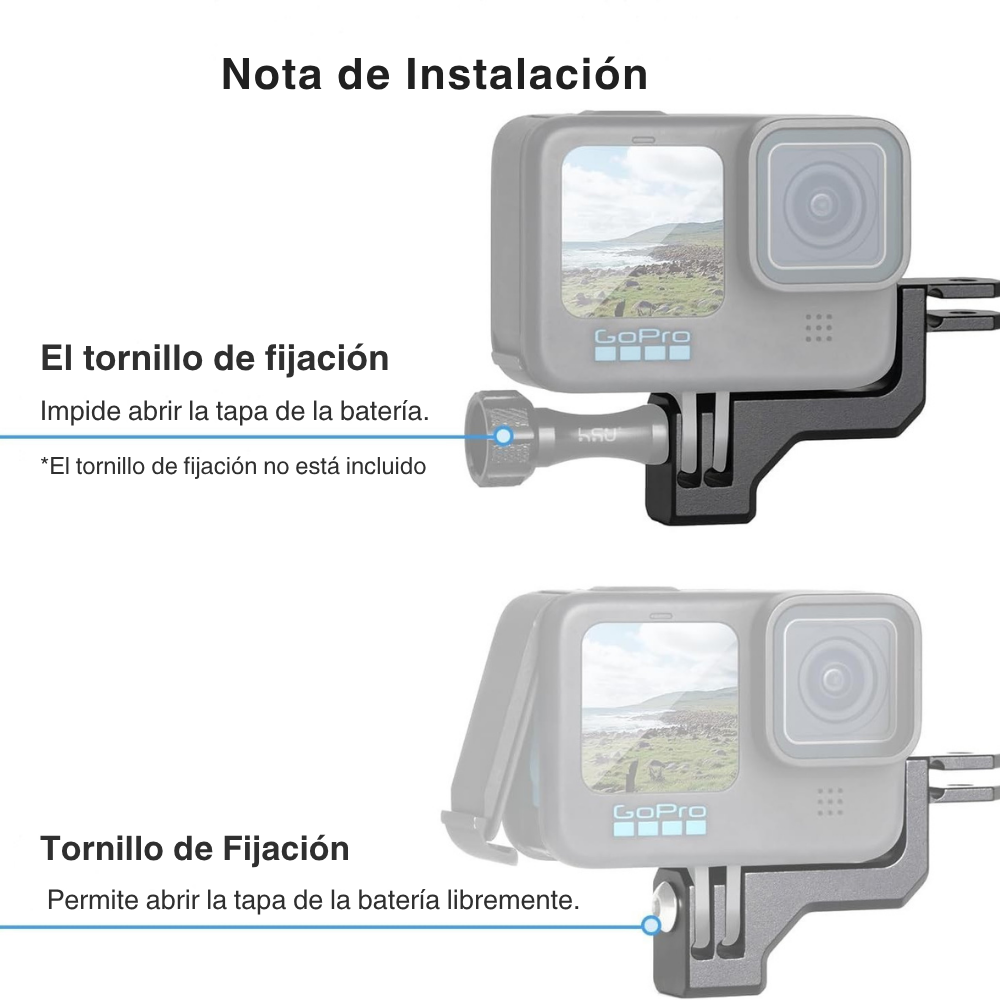 Adaptador Vertical de Aluminio para Cámaras de Acción-4