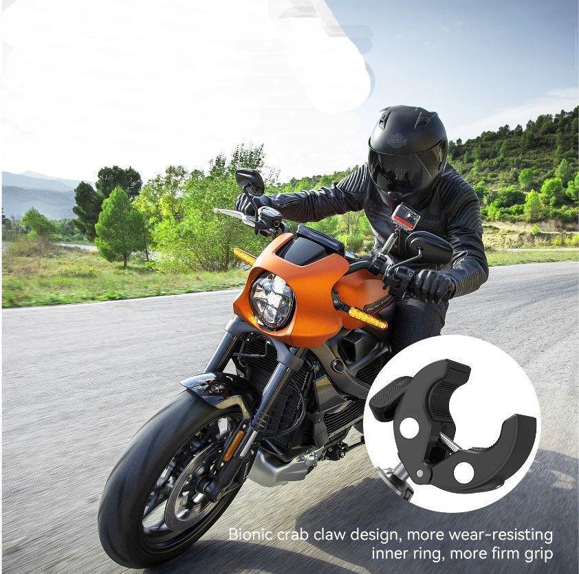 Soporte Garra Aluminio Moto / Bici para Cámara Gopro + Soporte Smartphone-6