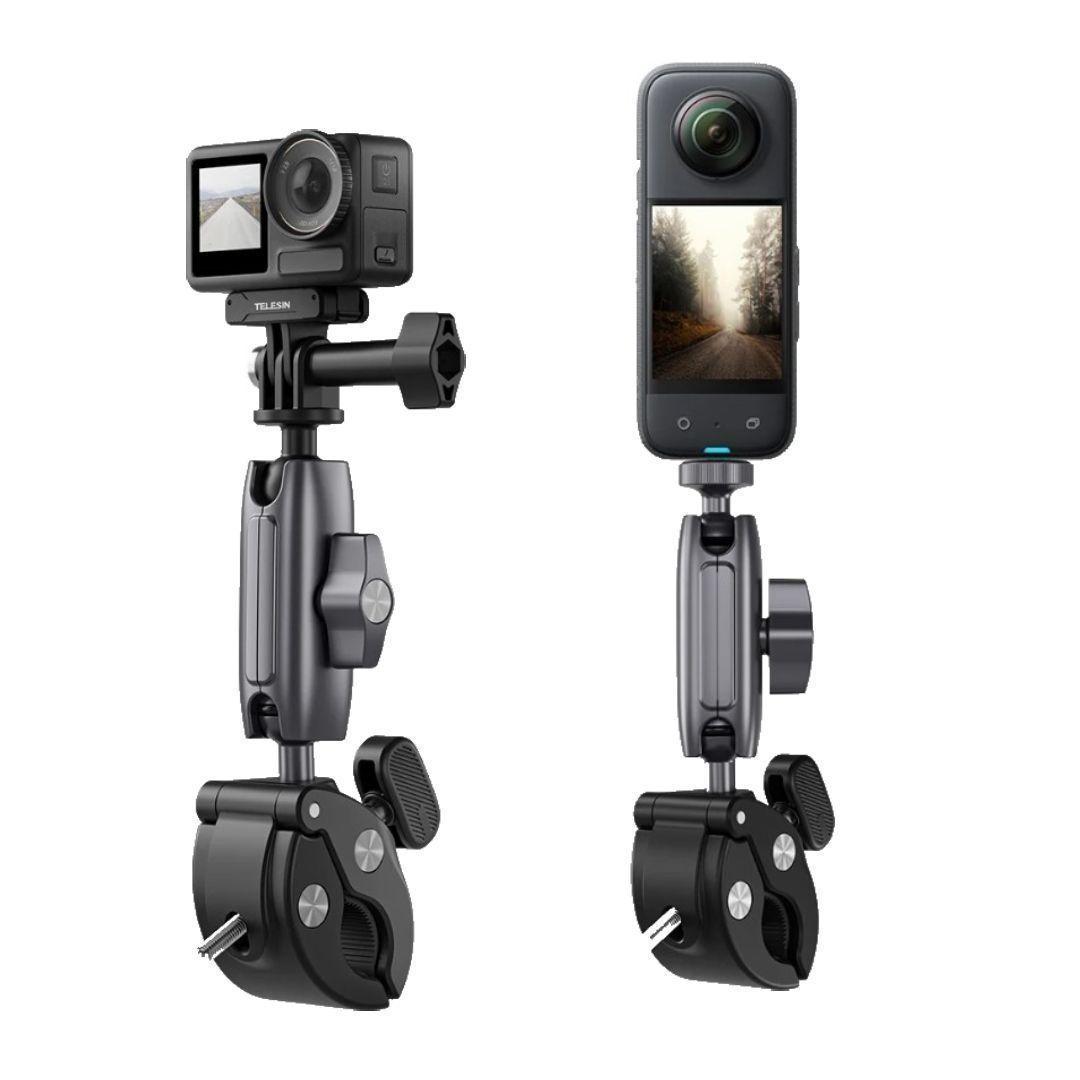 Soporte Garra Aluminio Moto / Bici para Cámara Gopro + Soporte Smartphone-2