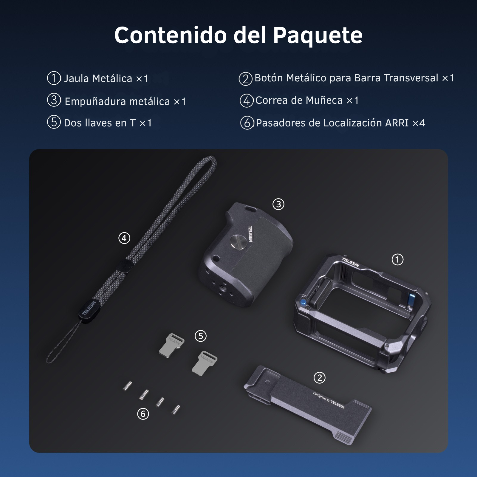 Grip + Jaula Aluminio Empuñadura para GoPro 9 10 11 12 13-7