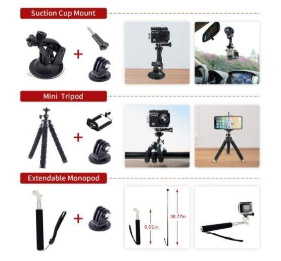 Kit Accesorios 61 Piezas para Cámaras Deportivas-2