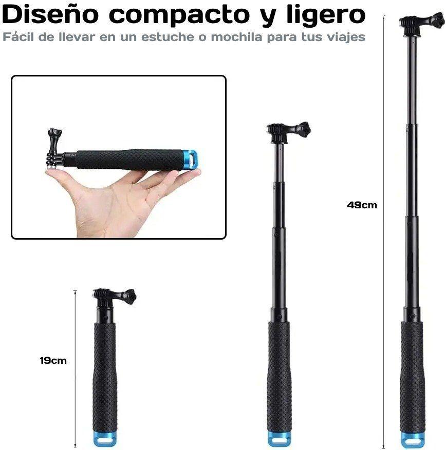 Bastón selfie de 48cm para Cámaras Deportivas Gopro y Otras-3