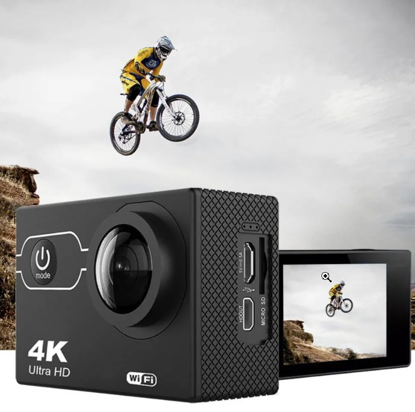 Cámara Deportiva 4K Sport Ultra HD con WiFi y Accesorios-1