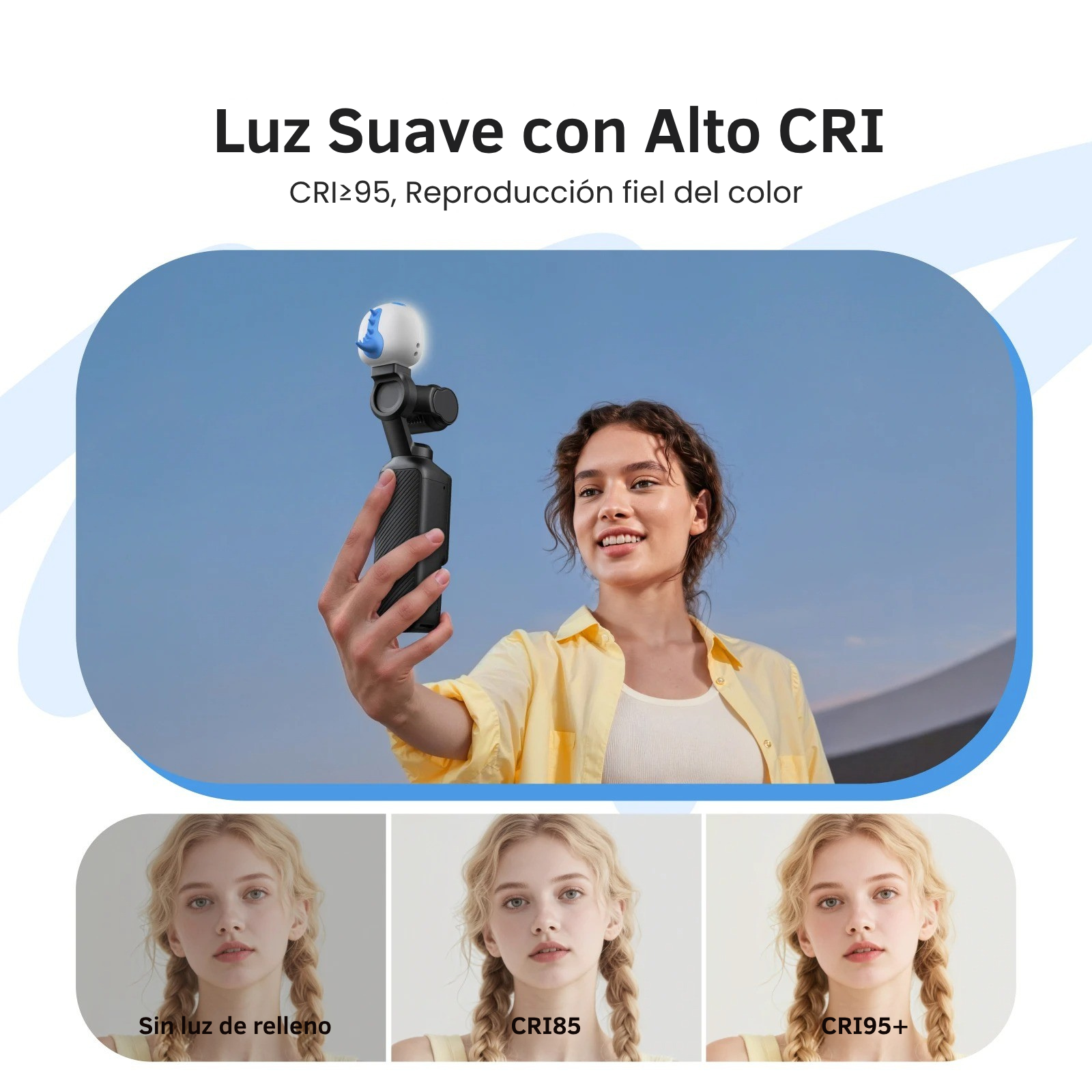 Mini Luz Monstruo LED para Cámara DJI Osmo Pocket 3 y 4 -3