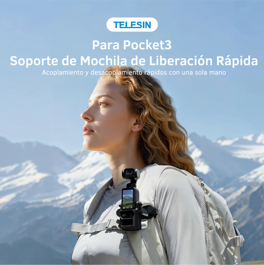 Soporte Mochila DJI Osmo Pocket 3 Montaje POV Manos Libres-1