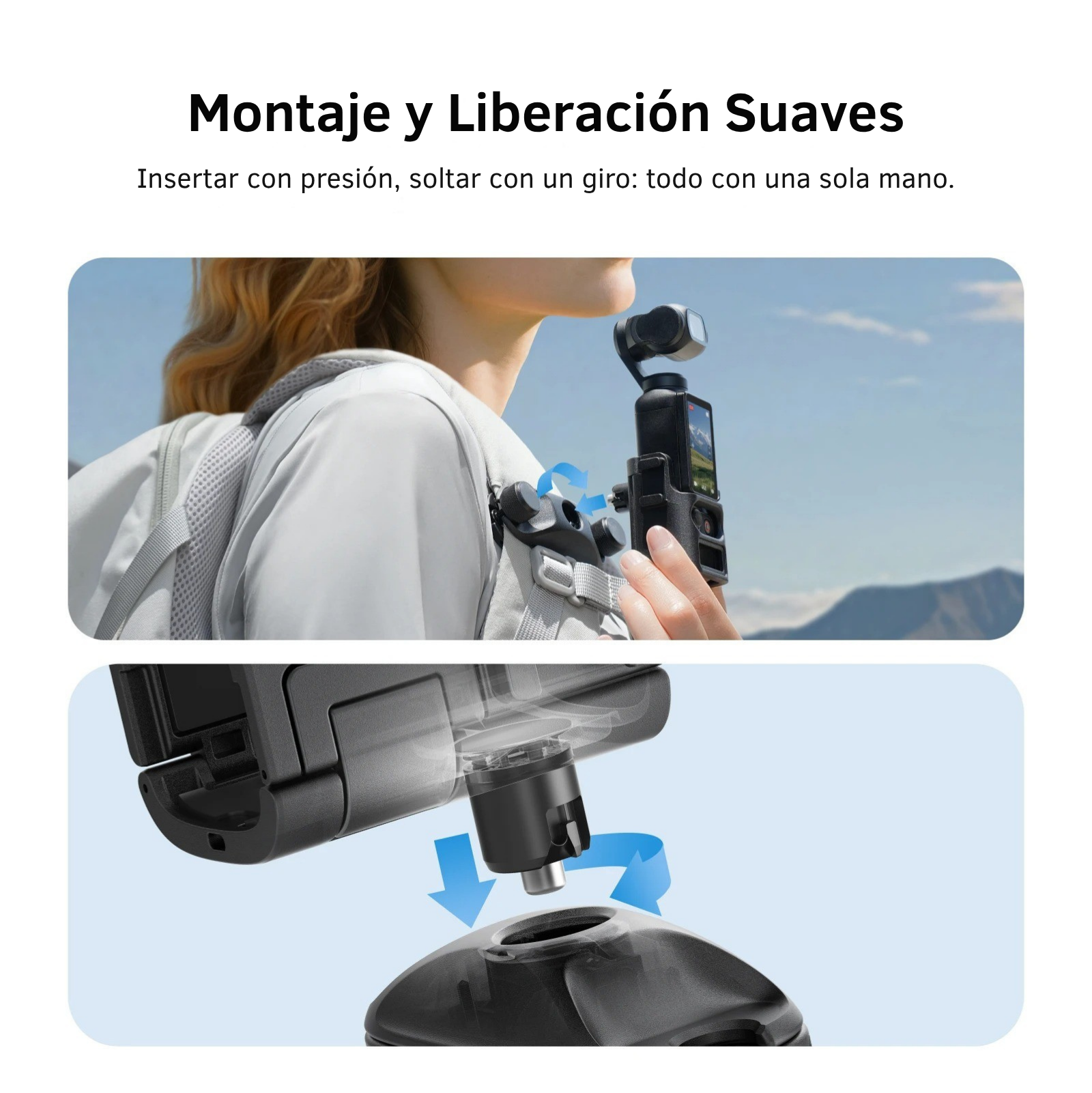 Soporte Mochila DJI Osmo Pocket 3 Montaje POV Manos Libres-2