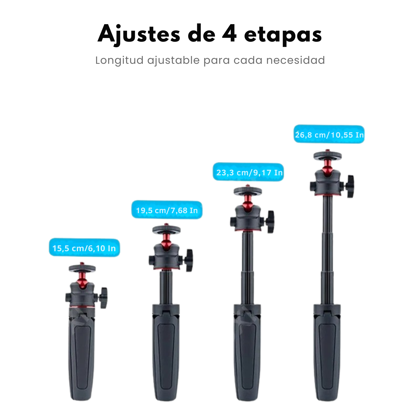 Trípode Extensible 360° para Cámaras Insta360 Gopro Otras-7