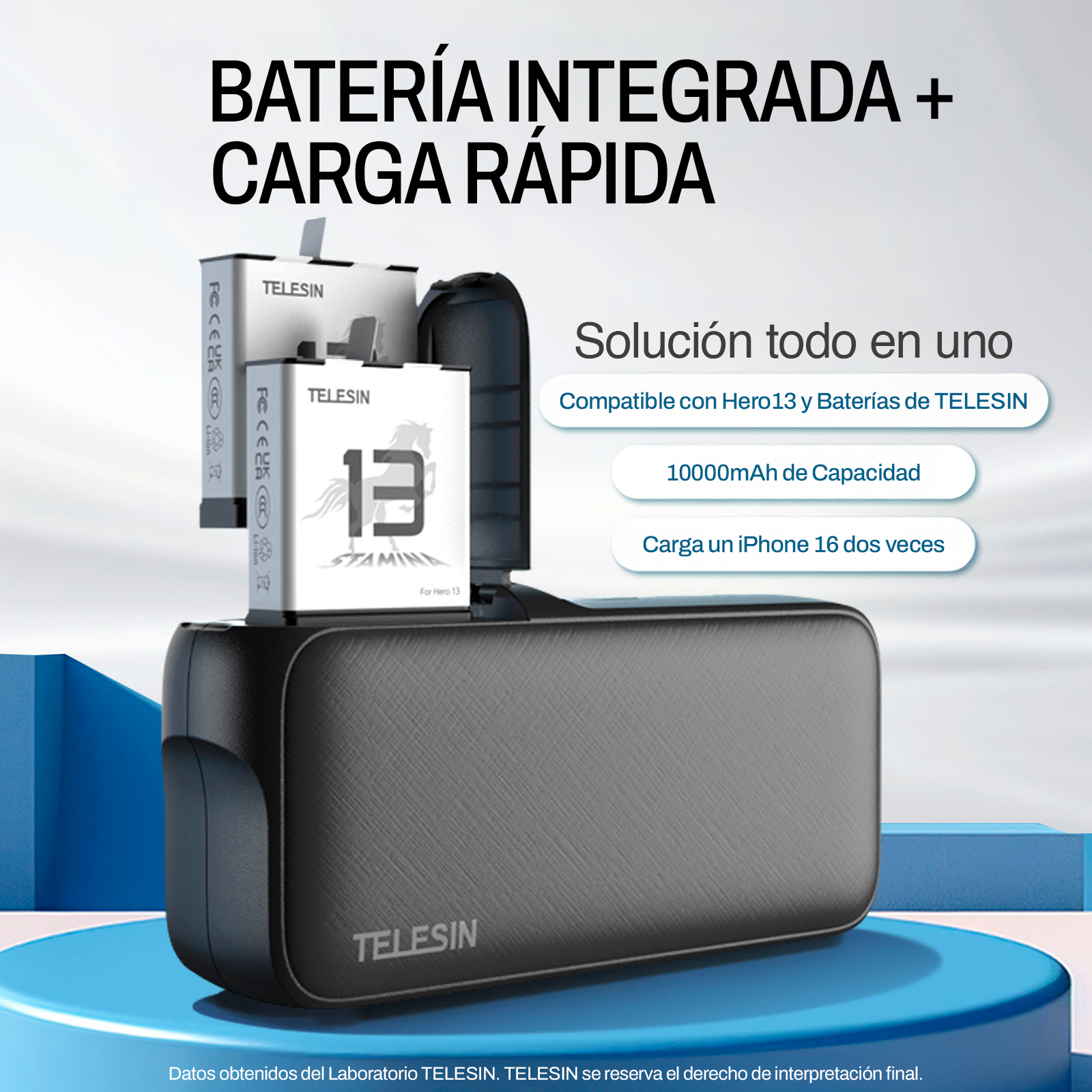 Power Bank para GoPro Hero 13 Black y Smartphone - Telesin-7
