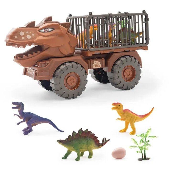 Camion Transporte con Dinosaurios para Niños Tiranosaurio Rex-0