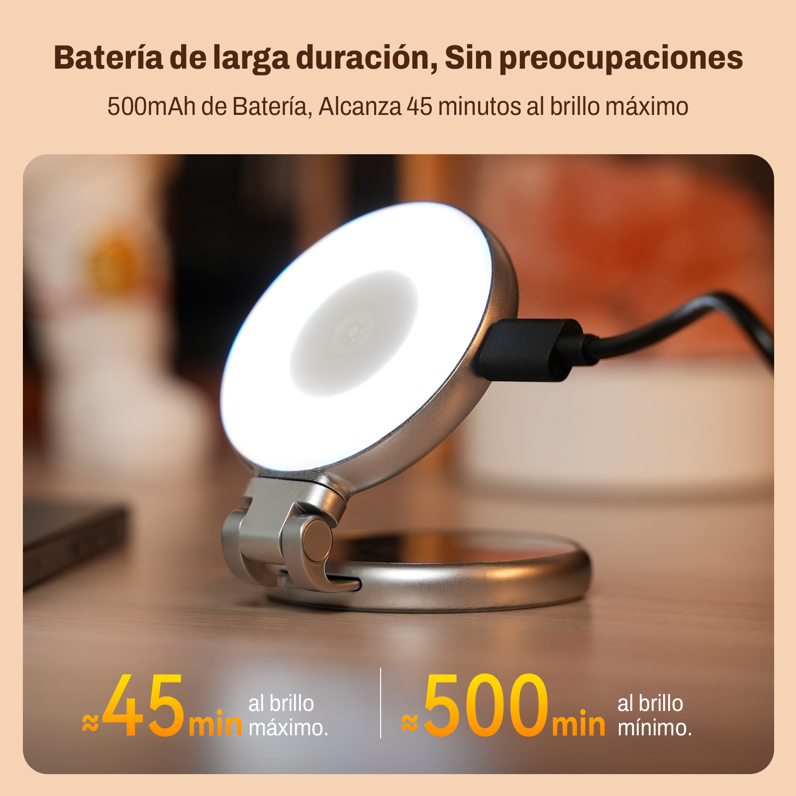 Aro de Luz Magnético MagSafe con 3 Modos Ajustable - Telesin-6