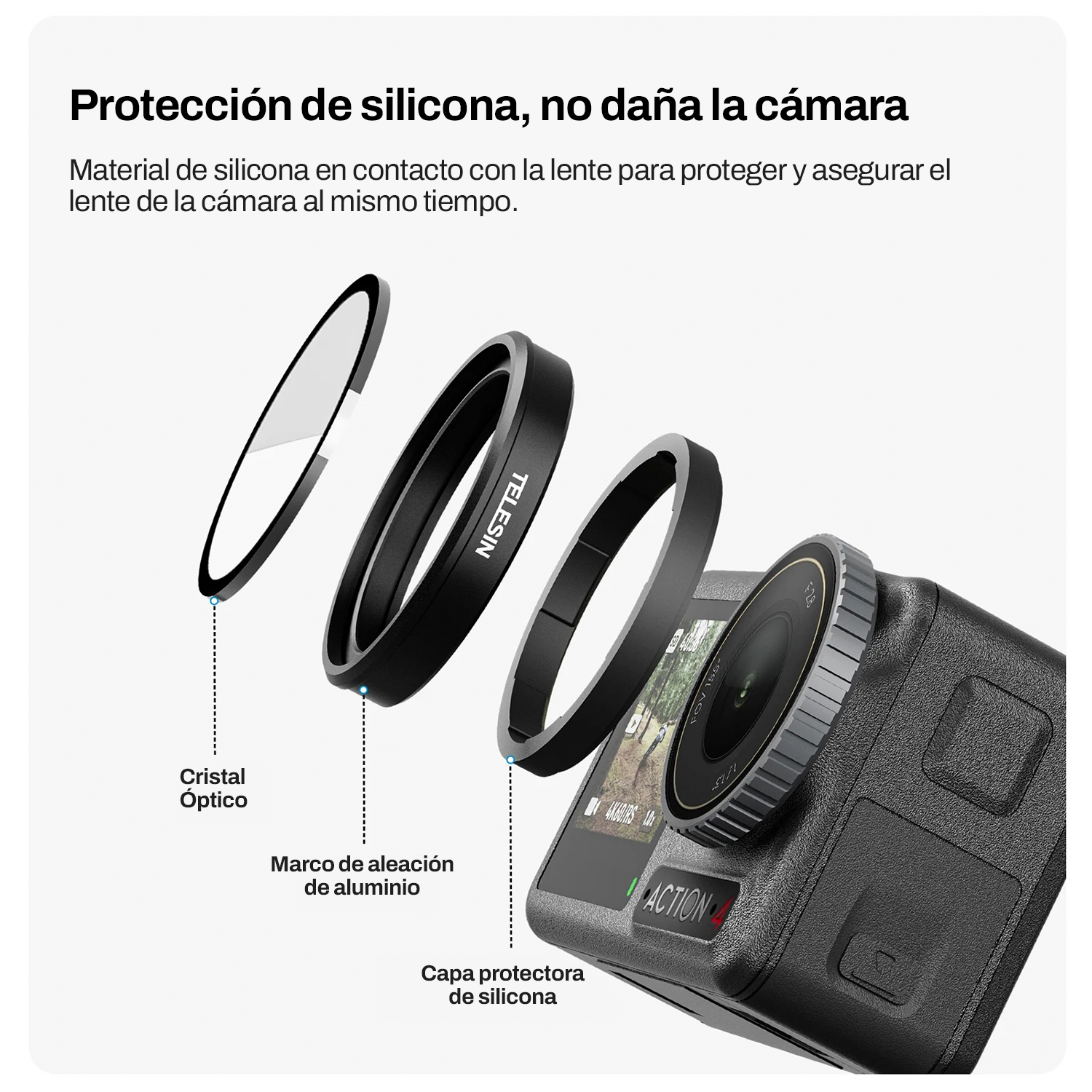 4 Filtros para DJI Osmo Action 3/4/5 - CPL+ND8/16/32 Telesin-4