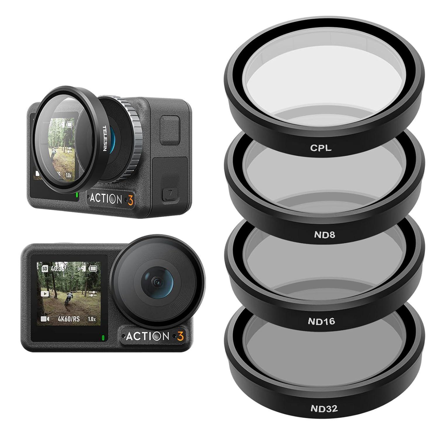 4 Filtros para DJI Osmo Action 3/4/5 - CPL+ND8/16/32 Telesin-2