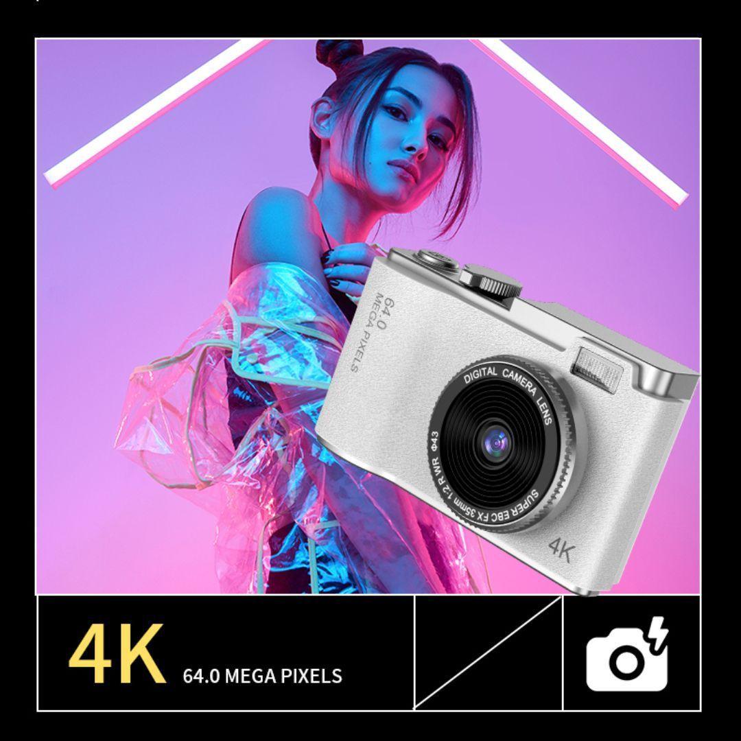 Cámara Retro Moda Digital 4K 64MP 16X para Niños y Adultos-1