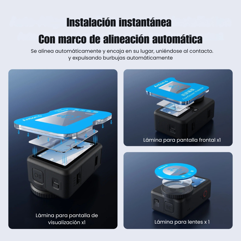 Láminas de Vidrio Templado para DJI Osmo Action 6 - Telesin-2