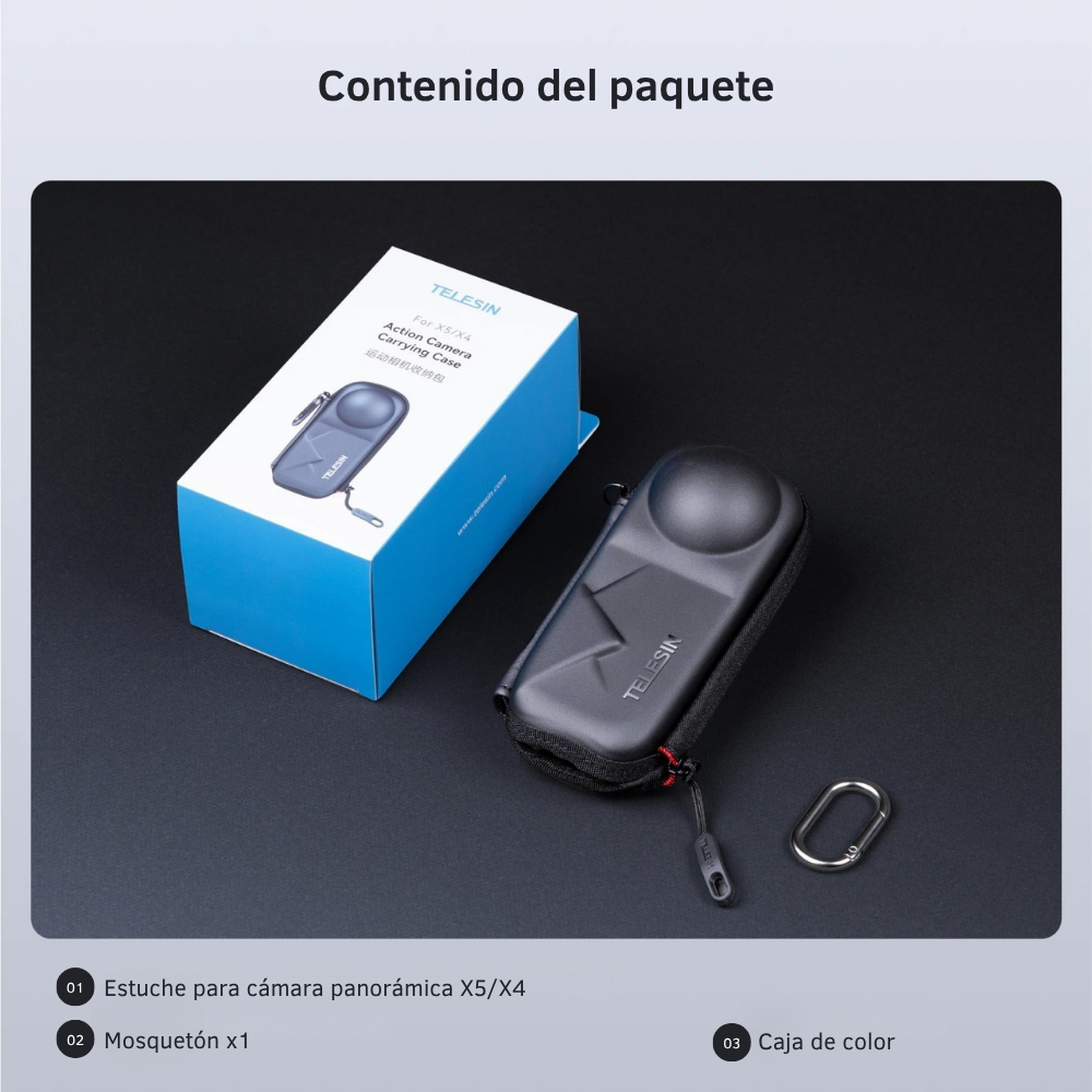 Estuche Protector para Insta360 X4 X5 Gran Estilo - Telesin-7