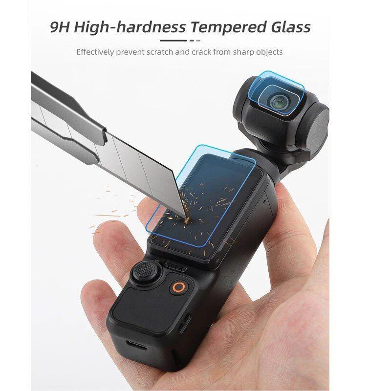 Laminas Vidrio Templado para DJI Osmo Pocket 3 y 4 - Telesin-2